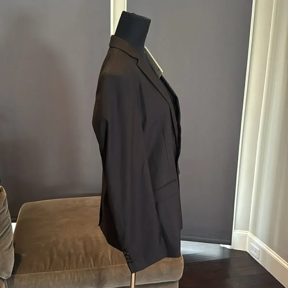 Men’s Black Slim Fit Suit Jacket One Button Notched Lapels Size 40 NWT